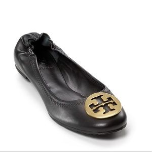 Tory Burch black reva flats